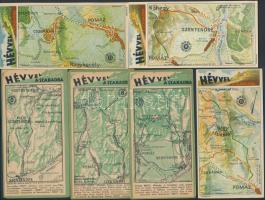 50 db (13 féle) HÉV-térkép számolócédula