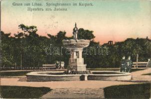 Liepaja, Libau; Springbrunnen im Kurpark / fountain in the park (Rb)