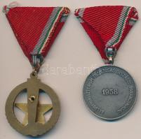 1956. "Tűzrendészeti Érem" bronz fokozata, zománcozott Br kitüntetés mellszalaggal, a csil...
