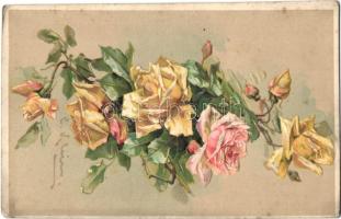 Roses, Emb. litho s: C. Klein (EK)