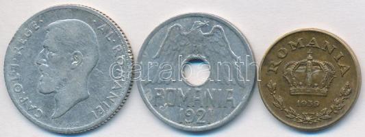 Románia 1910. 1L Ag "I. Károly" + 1921. 5b Al + 1939. 1l Ni-Br T:2-3
Romania 1910. 1 Leu A...