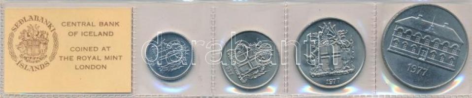 Izland 1977. 1K-50K (4xklf) forgalmi sor fólia tokban T:1,1-
Iceland 1977. 5 Krona - 50 Kronur (4xdi...
