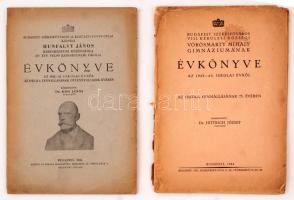 1942-1944 2 db iskolai évkönyv: A Vörösmarty Mihály Gimnmázium és a Hunfalvy János Kereskedelmi Szakközépiskola évkönyve