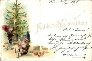 1899 Christmas, dwarves, Louis Glaser No. 63. litho (b)