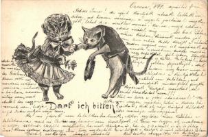 1899 Darf ich bitten? / Cat couple (b)