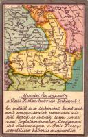 Megnézi Ön naponta a Pesti Hírlap háborús térképeit?; A romániai háború térképe; kiadja a Pesti Hírlap / Map of the Romanian war (EK)