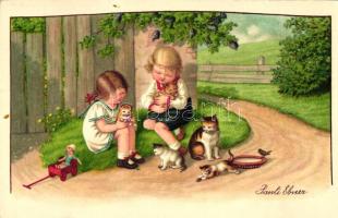 Children, cats;  A.G.B. series s: Pauli Ebner