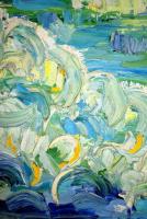 Szander Frigyes (1927-2000): Tihany. Olaj, vászon, jelzett, 60×80 cm