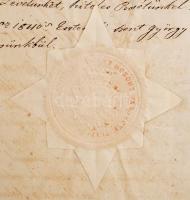 1840 Magyaróvár, Moson vármegye közgyűlése által adósságlevélről kiállított hiteles másolat, magyar ...