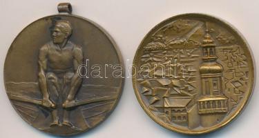 Somorjai László (1949-) DN Br emlékérem (32mm) + 1929. "Hungaria Nemzeti Neptun Evezős Egyletek...