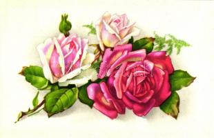 10 db vegyes motívum lap, üdvözlőlap, virág motívumú lap, benne néhány litho / 10 mixed greeting car...