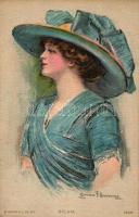 2 db RÉGI művészlap, pinx. Underwood, Knowles Hare / 2 old motive cards, artist, ladies