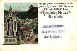Urtijei, St. Ulrich in Gröden; Josef Runggaldier Bildhauer