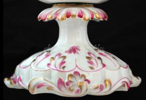 Herendi fedeles urna, kézzel festett, jelzett (koronás), hibátlan, teteje hiányzik, m:23 cm, d:18 cm
