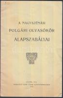 1914 Gyoma, A Nagyszénási Polgári Olvasókör Alapszabályai, 9p