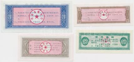 Kína ~1980. 4db klf rizspénz T:I
China ~1980. 4pcs of mixed rice coupons C:UNC