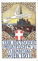 1911 Wien, XXIII. Deutscher Philatelisten 15. Bundestag / 23th German Philatelist day, 5 Heller Ga. s: Hans Kalmsteiner (EK)