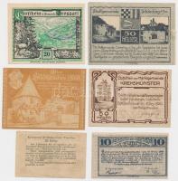 Ausztria 1919-1920. 6db klf városi szüksépénz T:vegyes (I is)
Austria 1919-1920. 6pcs of mixed emerg...