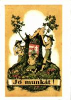 30 db MODERN használatlan cserkész motívumú képeslap, Márton L. reprint lapokkal / 30 modern unused ...