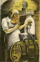 Pitka Voda, Alkohol Skodi / Alcohol humorous postcard (EK)