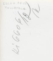 Kulka Ernő MTI fotóriporter felvétele egy festményről, feliratozva, 18x24 cm