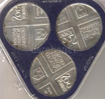 1976. "Derkovits, Színyei, Munkácsy" 200Ft Ag (3x) T:BU Eredeti plasztiktokban!