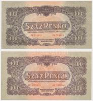 1944. 100P "A Vörös Hadsereg Parancsnoksága" (2xklf számozással) T:I-,II