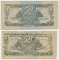 1944. 50P "A Vörös Hadsereg Parancsnoksága" (2xklf számozással) T:I-,III-