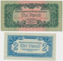 1944. 2P + 10P "A Vörös Hadsereg Parancsnoksága" T:II,III