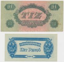 1944. 2P + 10P "A Vörös Hadsereg Parancsnoksága" T:II,III