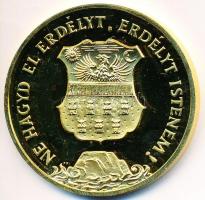 1989. "Temesvár 1514,1989 / Ne hagyd el Erdélyt, Erdélyt Istenem" aranyozott fém emlékérem...