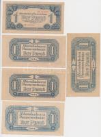 1944. 1P "A Vörös Hadsereg Parancsnoksága" (5xklf változat) az egyik számozott! T:II-,III