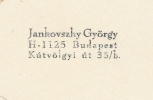 1982 Jankovszky György(1946-): VIII. kerület, Sarok(Futó utca-Nap utca), pecséttel jelzett, felirato...
