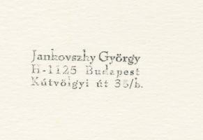 1982 Jankovszky György(1946-): VIII. kerület, Sarok(Práter utca), pecséttel jelzett, feliratozott fo...