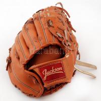 Jackson márkájú, balkezes baseballkesztyű, hozzá tartozó labdával, jó állapotban
