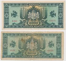 1946. 100.000MP 2xklf színváltozat! T:II,III-