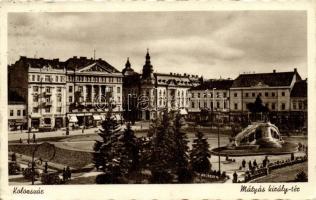 Kolozsvár, Cluj; Mátyás király tér / square (EK)