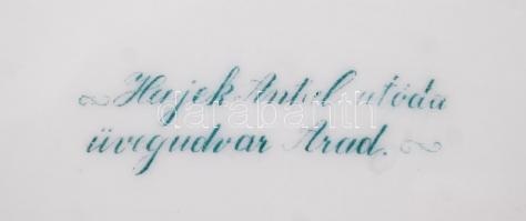 Zsolnay kávés kiöntő, matricás, jelzett, hibátlan, m:17 cm, "Hajek Antal utóda" tá...