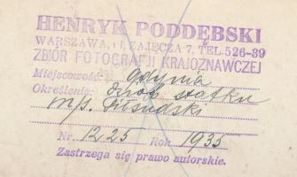 1935 Henryk Poddebski: A Pilsudski motoros óceánjáró hajó a gdyniai kikötőben(Lengyelország), pecsét...