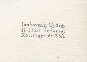 1983 Jankovszky György(1946-): World Trade Center, New York, pecséttel jelzett, feliratozott fotó, k...