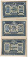 Olaszország/Velence/osztrák-magyar megszállás 1918. 10L (3x) T:I-,II- Italy/Venice/Austrian-Hungarian occupation 1918. 10 Lire (3x) C:AU,VF