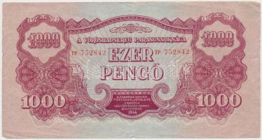 1944. 1000P "A Vörös Hadsereg Parancsnoksága" T:III,III- Adamo P48