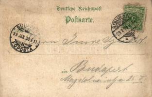 1899 Berlin, Charlottenburg; Plötzensee prison, humour litho (fl)