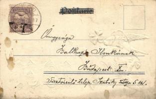 1901 Prosit Neu-Jahr / Emb. New Year greeting card, dwarf