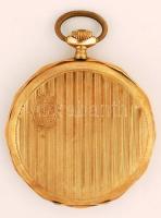 cca 1910 14 K duplafedeles, zsebóra, javításra szoruló szerkezettel, hiányzó óraüvegekkel, Br 56 g /...