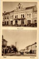 Técső, Korona szálló, utca / hotel, street (fa)