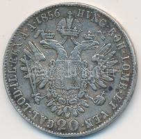 1856B 20Kr Ag "Ferenc József" T:2-
Adamo M11