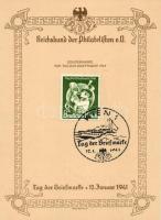 1941 Tag der Briefmarke, Reichsbund der Philatelisten / German stamp day, So. Stpl (Non PC)
