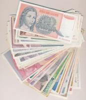 Jugoszlávia 1968-1994. 37db-os vegyes bankjegy tétel T:vegyes Yugoslavia 1968-1994. 37pcs of banknotes C:mixed