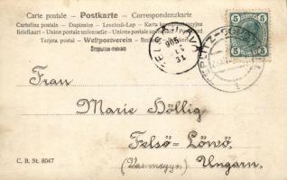 Prosit Neujahr, Reichsbanknote / German New Year greeting, banknotes and coins